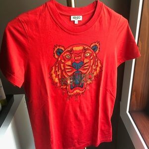 Red Kenzo Tiger Logo T-Shirt Size S